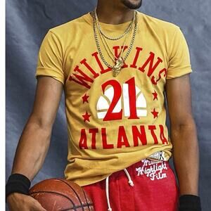 Roots of Fight Wilkins Atlanta Yellow #21 Tee Shirt Size XXL